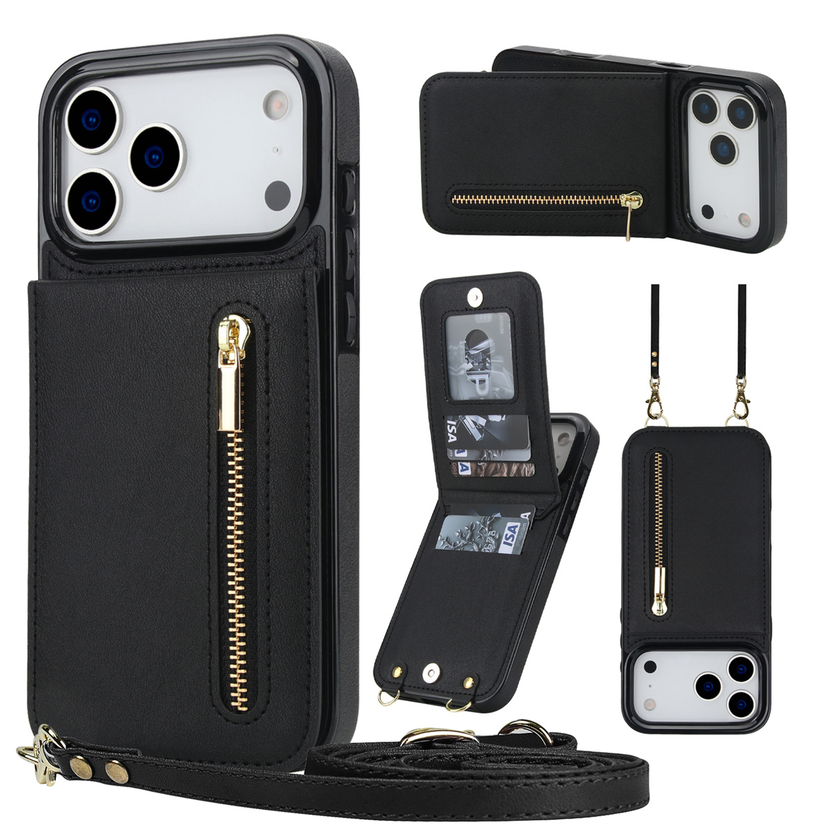 Phone Wallet Combo - Custodia per telefono in pelle con