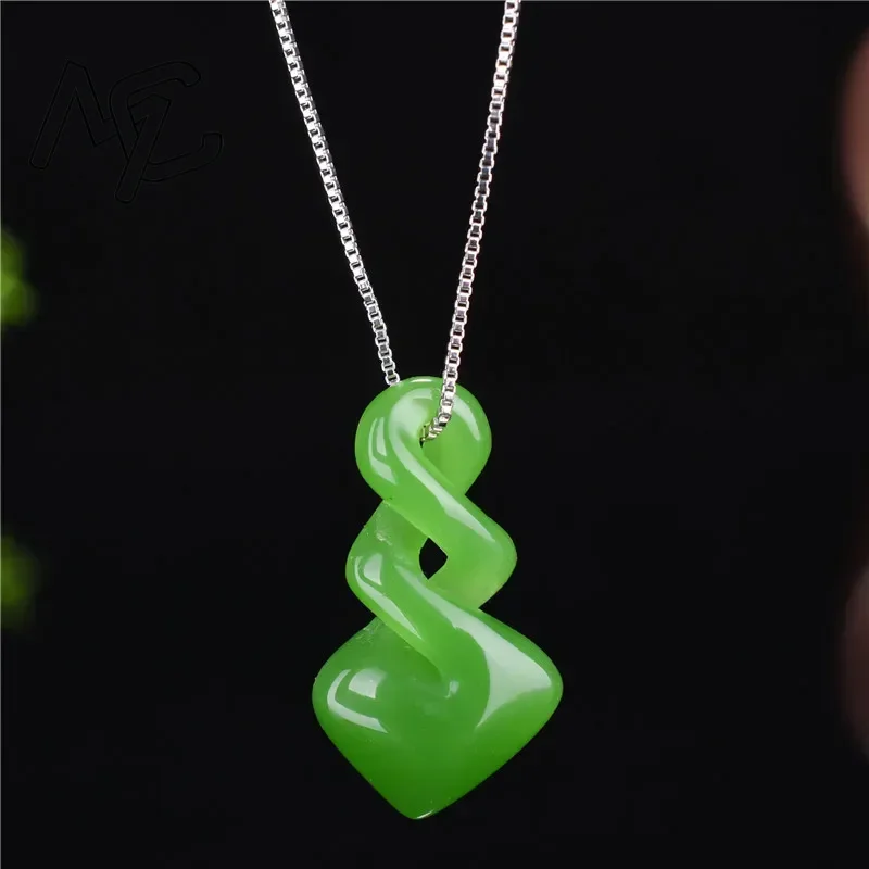 Men'S Accessories Drop Shipping - Ciondolo di colore verde giada naturale
