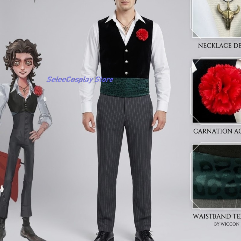 Men'S Suit Accessories - Costume Cosplay per Adulti del Gioco