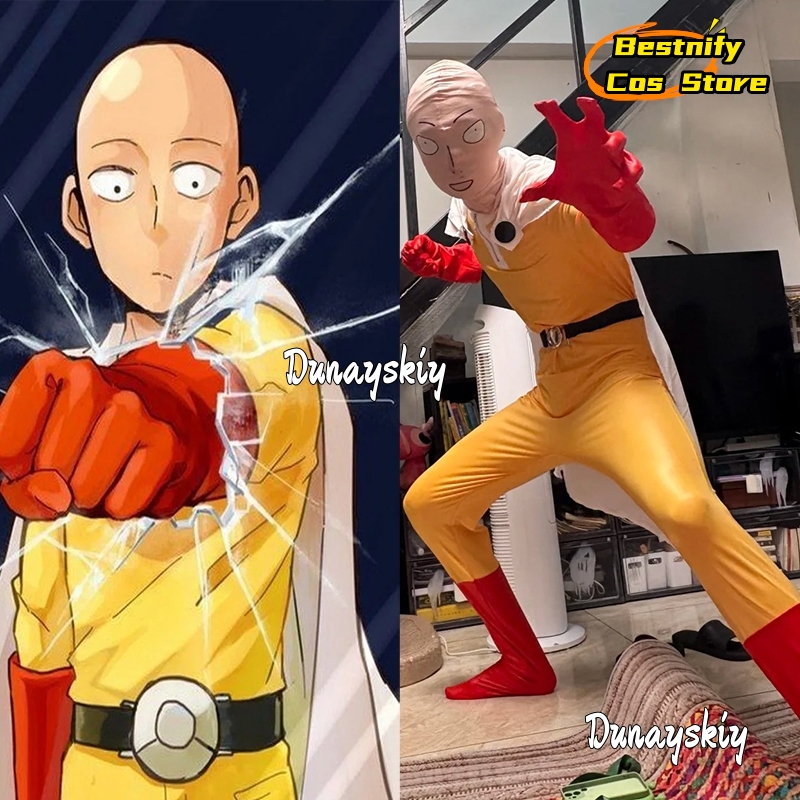 Men'S Accessories Japan - Costume tuta cosplay Saitama MAN {Bestnify