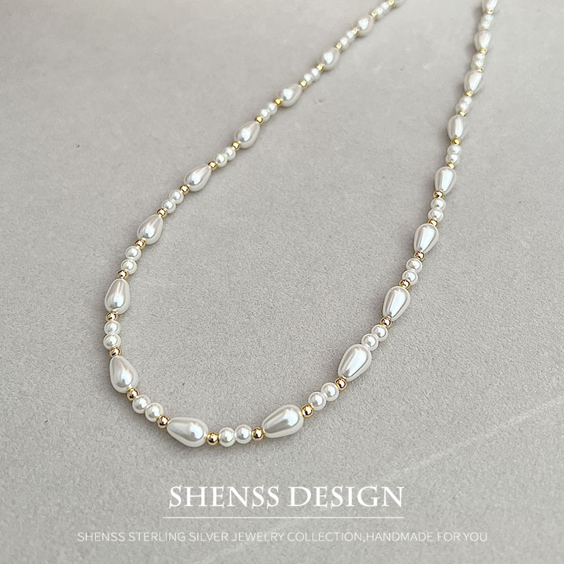 Elegante collana con perla d'i - Men'S Accessories Drop Shipping recensione e prezzo