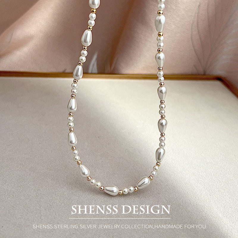 Elegante collana con perla d'i - Men'S Accessories Drop Shipping recensione e prezzo