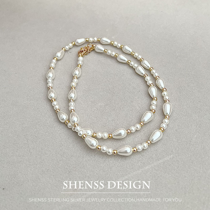 Elegante collana con perla d'i - Men'S Accessories Drop Shipping recensione e prezzo