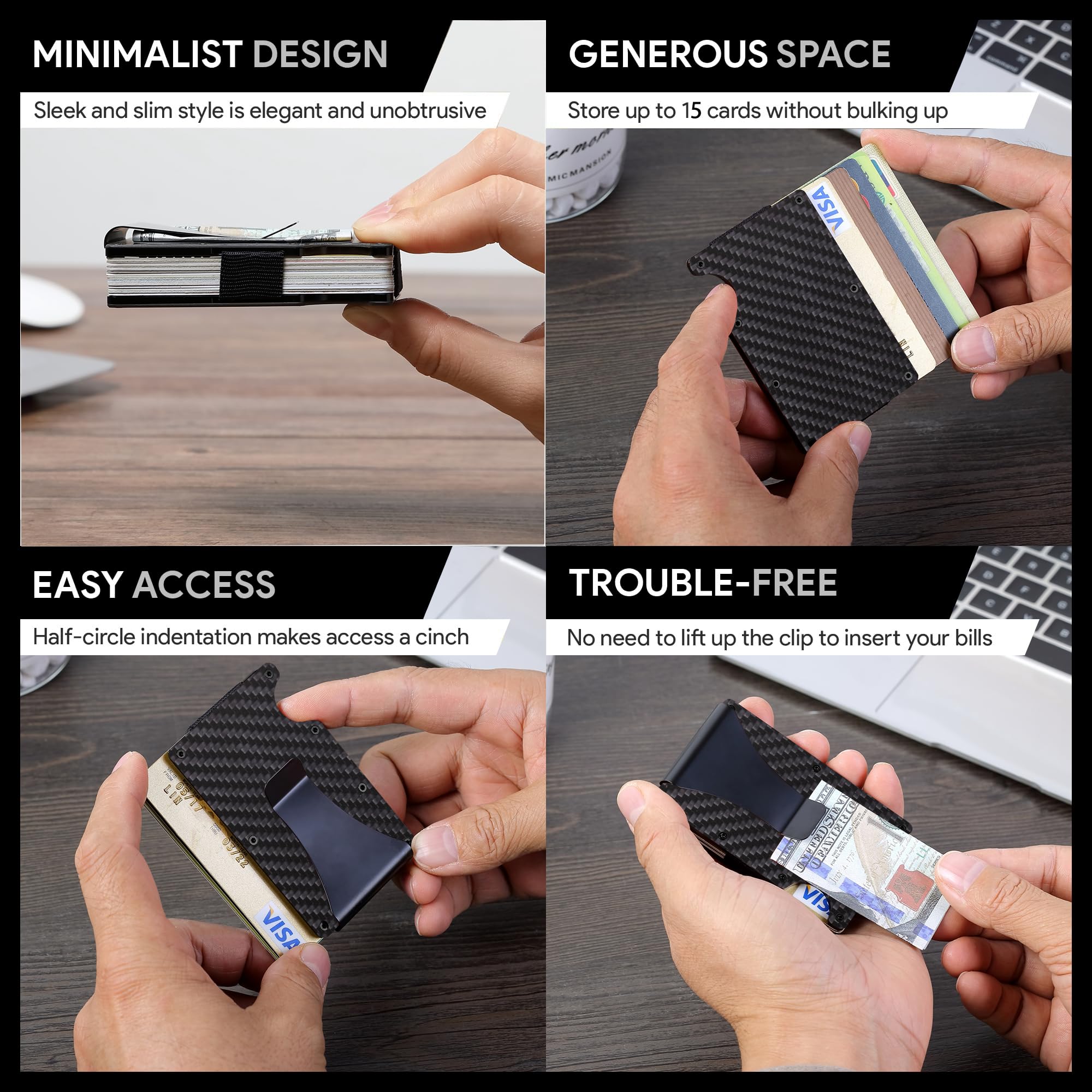 Portafoglio in fibra di carbon - Card Case Minimalist recensione e prezzo
